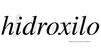 Hidroxilo no lleva tilde con vocal tónica en la segunda «i»
