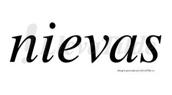 Nievas  no lleva tilde con vocal tónica en la «e»