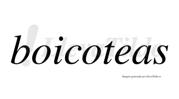 Boicoteas  no lleva tilde con vocal tónica en la «e»