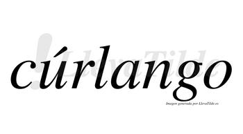 Cúrlango  lleva tilde con vocal tónica en la «u»