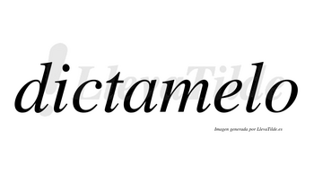 Dictamelo no lleva tilde con vocal tónica en la «e»
