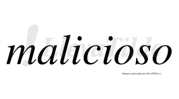 Malicioso  no lleva tilde con vocal tónica en la primera «o»