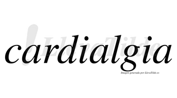 Cardialgia no lleva tilde con vocal tónica en la segunda «a»