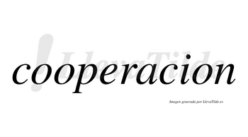 Cooperacion no lleva tilde con vocal tónica en la «a»