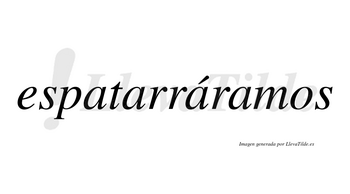 Espatarráramos  lleva tilde con vocal tónica en la tercera «a»
