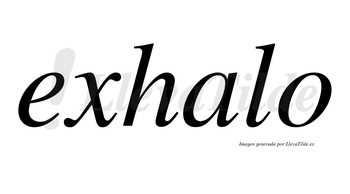 Exhalo no lleva tilde con vocal tónica en la «a»