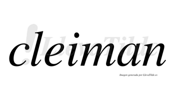 Cleiman  no lleva tilde con vocal tónica en la «e»