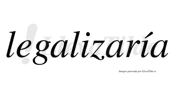 Legalizaría  lleva tilde con vocal tónica en la segunda «i»