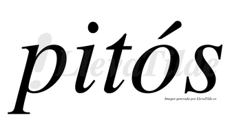 Pitós  lleva tilde con vocal tónica en la «o»