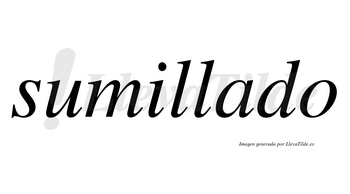 Sumillado  no lleva tilde con vocal tónica en la «a»