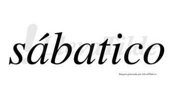 Sábatico  lleva tilde con vocal tónica en la primera «a»