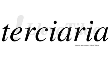 Terciaria no lleva tilde con vocal tónica en la primera «a»