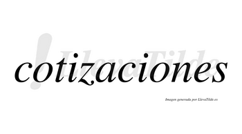 Cotizaciones  no lleva tilde con vocal tónica en la segunda «o»