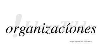 Organizacíones lleva tilde con vocal tónica en la segunda «i»