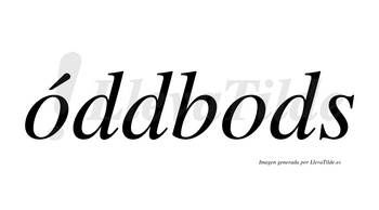 Óddbods lleva tilde con vocal tónica en la primera «o»