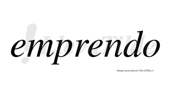 Emprendo no lleva tilde con vocal tónica en la segunda «e»