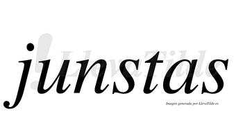 Junstas  no lleva tilde con vocal tónica en la «u»