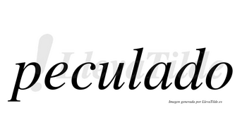 Peculado no lleva tilde con vocal tónica en la «a»