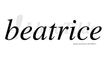 Beatrice no lleva tilde con vocal tónica en la «i»