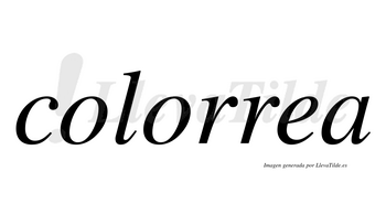 Colorrea no lleva tilde con vocal tónica en la «e»