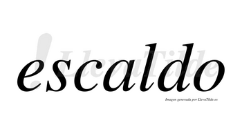 Escaldo no lleva tilde con vocal tónica en la «a»