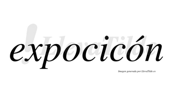 Expocicón  lleva tilde con vocal tónica en la segunda «o»