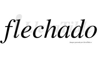 Flechado no lleva tilde con vocal tónica en la «a»