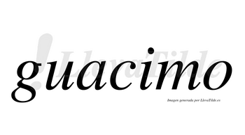 Guacimo  no lleva tilde con vocal tónica en la «i»
