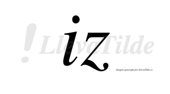 Iz  no lleva tilde con vocal tónica en la «i»