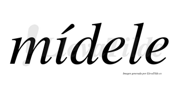 Mídele  lleva tilde con vocal tónica en la «i»