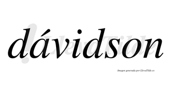 Dávidson lleva tilde con vocal tónica en la «a»