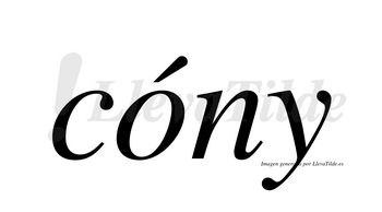 Cóny lleva tilde con vocal tónica en la «o»