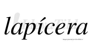 Lapícera  lleva tilde con vocal tónica en la «i»