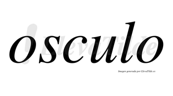 Osculo no lleva tilde con vocal tónica en la «u»