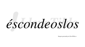 Éscondeoslos  lleva tilde con vocal tónica en la primera «e»