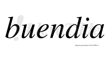 Buendia no lleva tilde con vocal tónica en la «e»