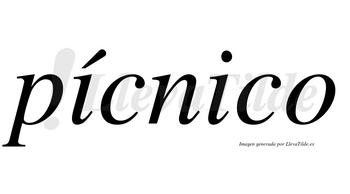 Pícnico  lleva tilde con vocal tónica en la primera «i»