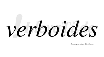 Verboides  no lleva tilde con vocal tónica en la «o»