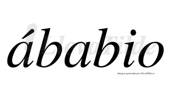 Ábabio  lleva tilde con vocal tónica en la primera «a»