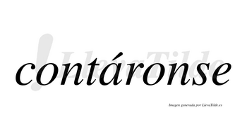 Contáronse  lleva tilde con vocal tónica en la «a»