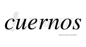 Cuernos  no lleva tilde con vocal tónica en la «e»