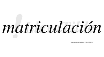 Matriculación lleva tilde con vocal tónica en la «o»