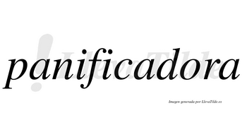 Panificadora no lleva tilde con vocal tónica en la «o»