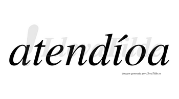 Atendíoa lleva tilde con vocal tónica en la «i»