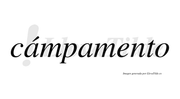 Cámpamento lleva tilde con vocal tónica en la primera «a»