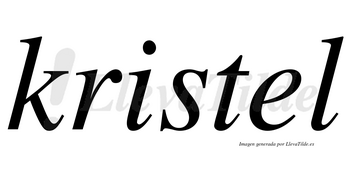 Kristel no lleva tilde con vocal tónica en la «e»