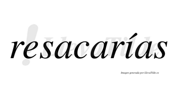 Resacarías  lleva tilde con vocal tónica en la «i»