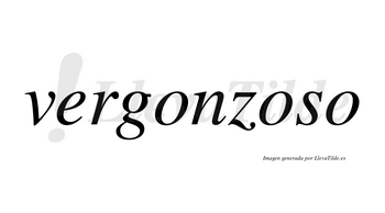 Vergonzoso  no lleva tilde con vocal tónica en la segunda «o»