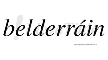 Belderráin lleva tilde con vocal tónica en la «a»