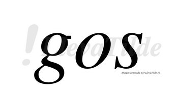 Gos no lleva tilde con vocal tónica en la «o»